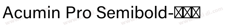 Acumin Pro Semibold字体转换